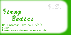 virag bedics business card